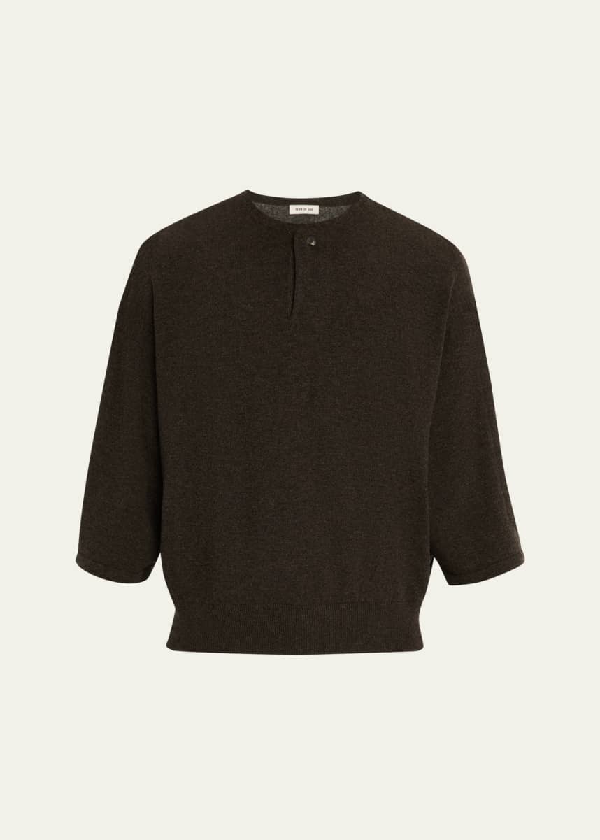 Fear of God Men's Fine Knit Henley T-Shirt