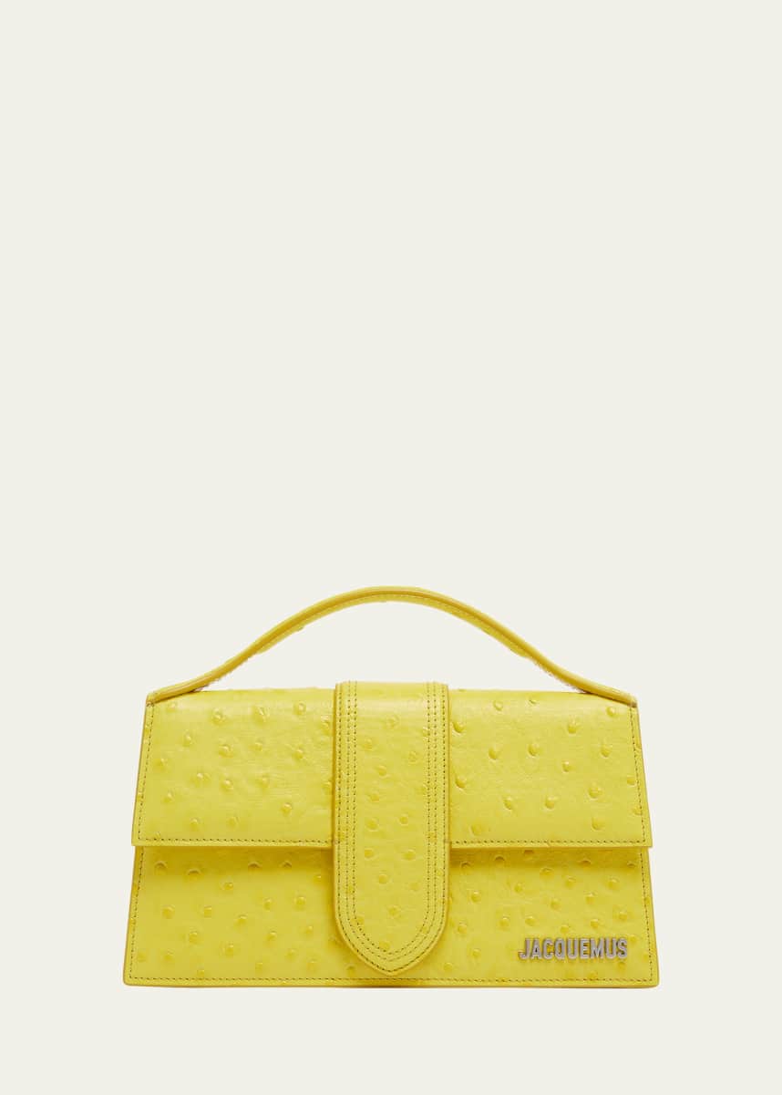 Jacquemus Le Grand Bambino Ostrich-Embossed Crossbody Bag
