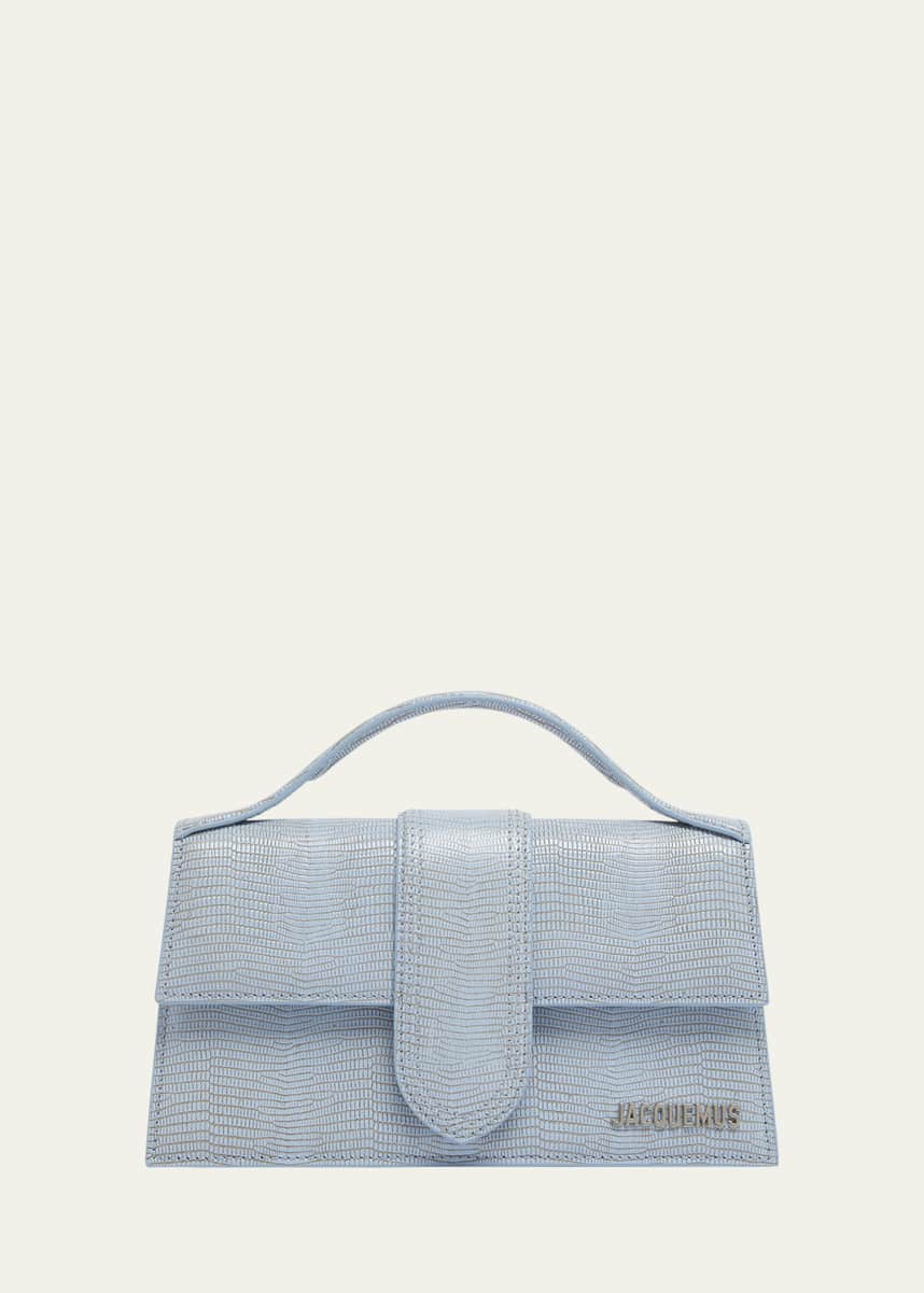 Jacquemus Le Grand Bambino Lizard-Embossed Shoulder Bag
