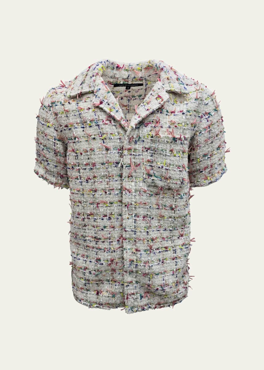 Cout De La Liberte Men's Robbie Tweed Bowling Shirt