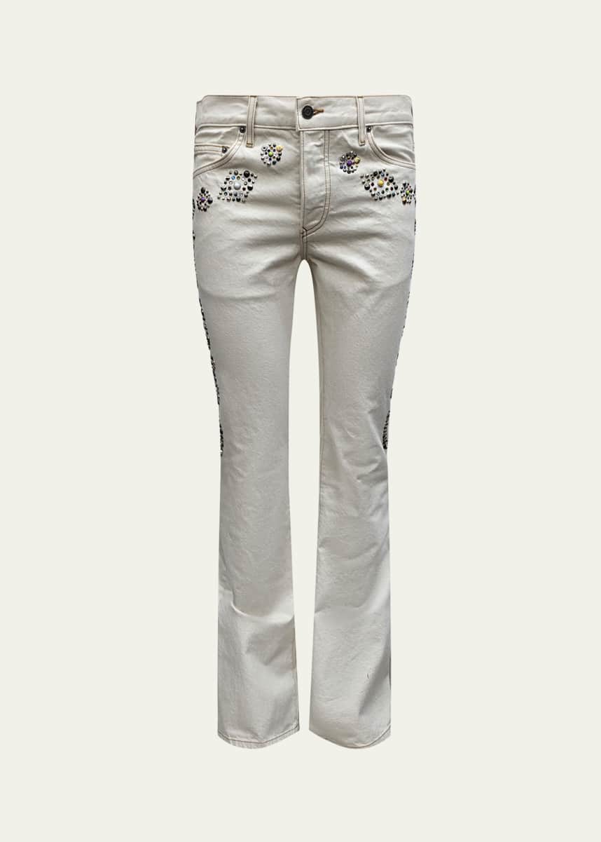 Cout De La Liberte Men's Jimmy Embellished Flare Jeans