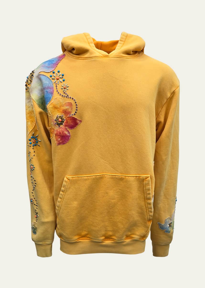 Cout De La Liberte Men's Killian Flower Applique Hoodie