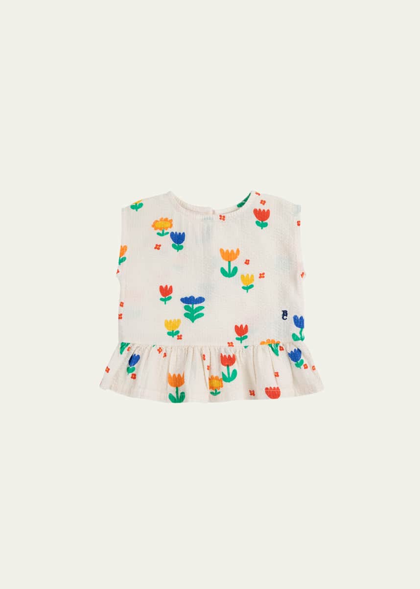 Bobo Choses Girl's Garden Party Printed Blouse, Size Newborn-24M