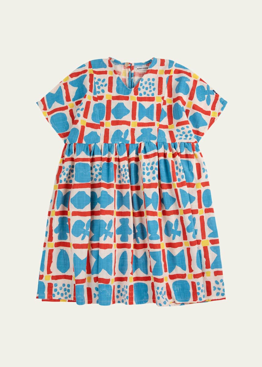 Bobo Choses Girl's Geometric Printed Dress, Size 2-13