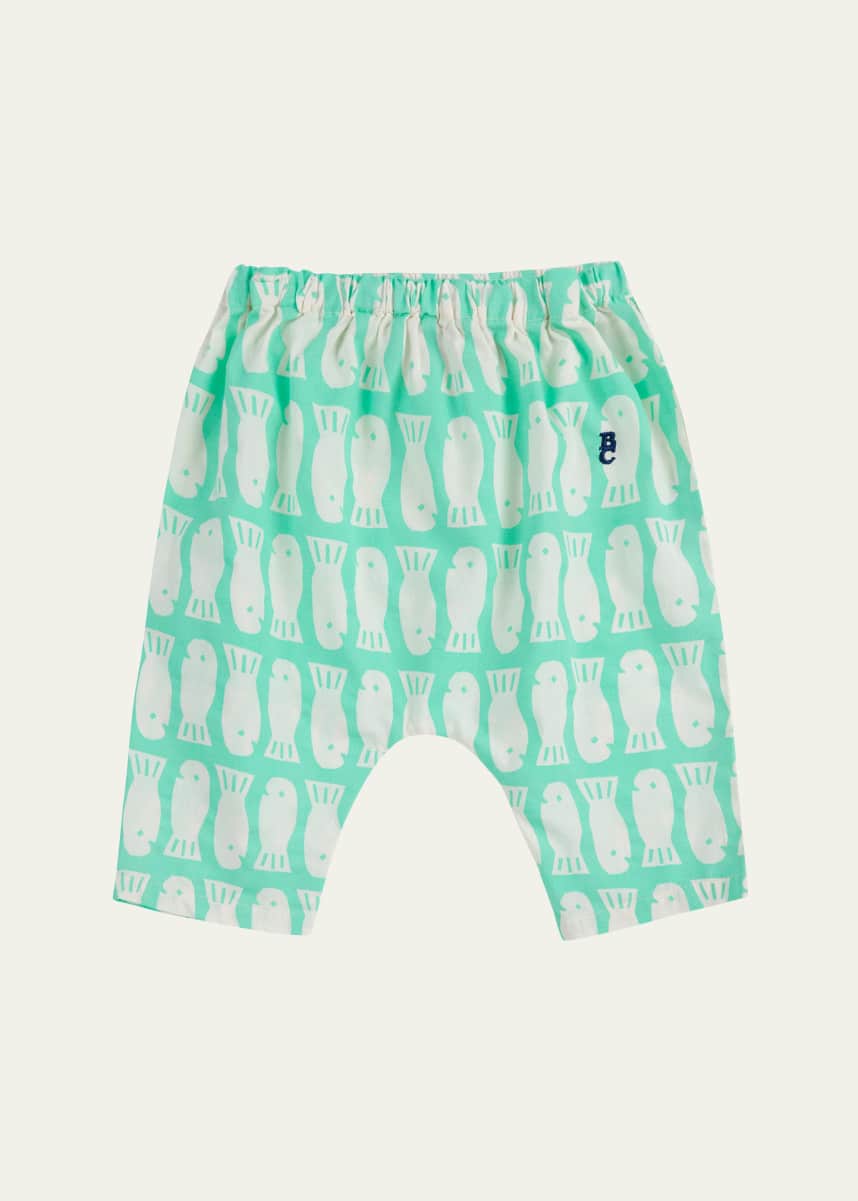 Bobo Choses Girl's Lucky Fish Printed Harem Pants, Size Newborn-24M
