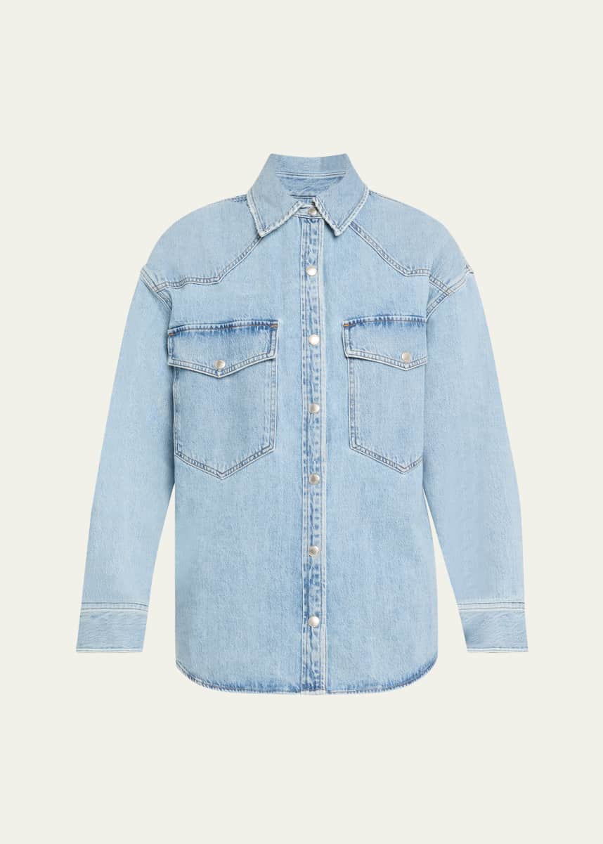 AGOLDE Lotta Long-Sleeve Denim Shirt