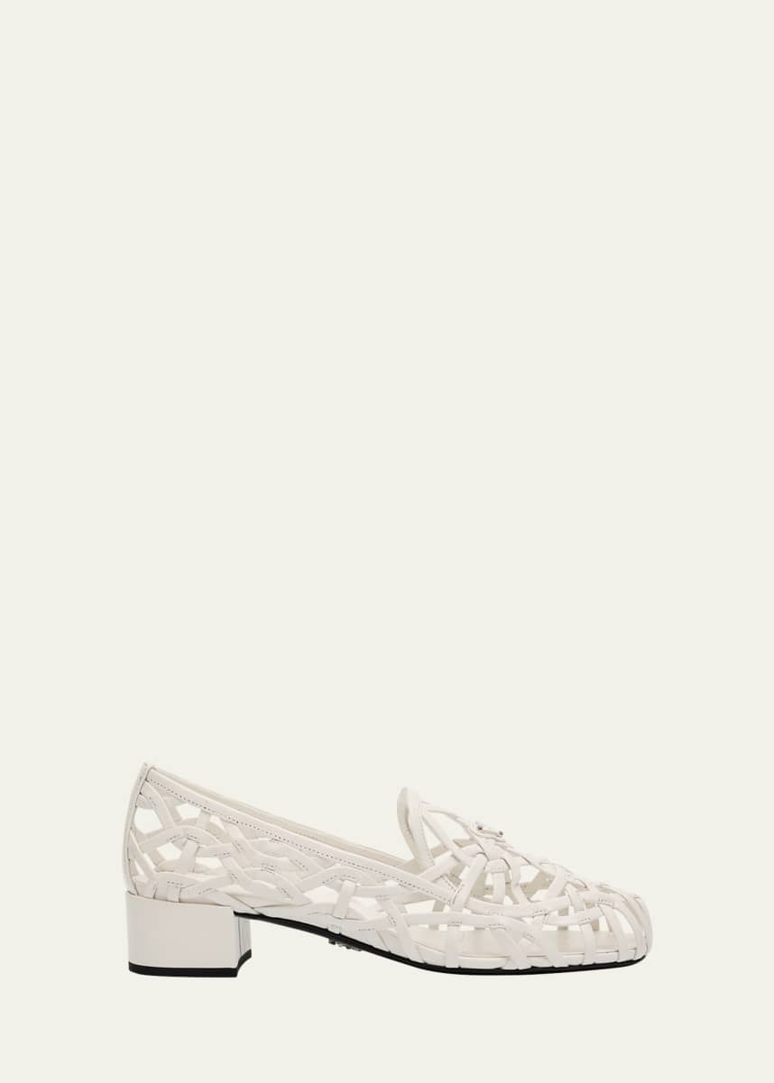 Prada Modellerie Napa Leather Cutout Pumps