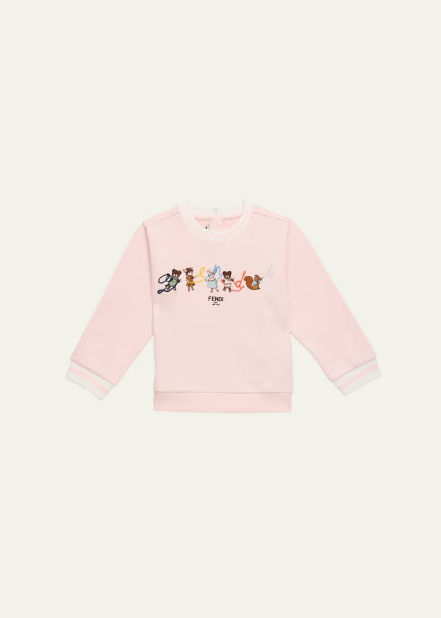 Fendi Girl's Graphic Logo-Print Sweatshirt, Size 3M-24M