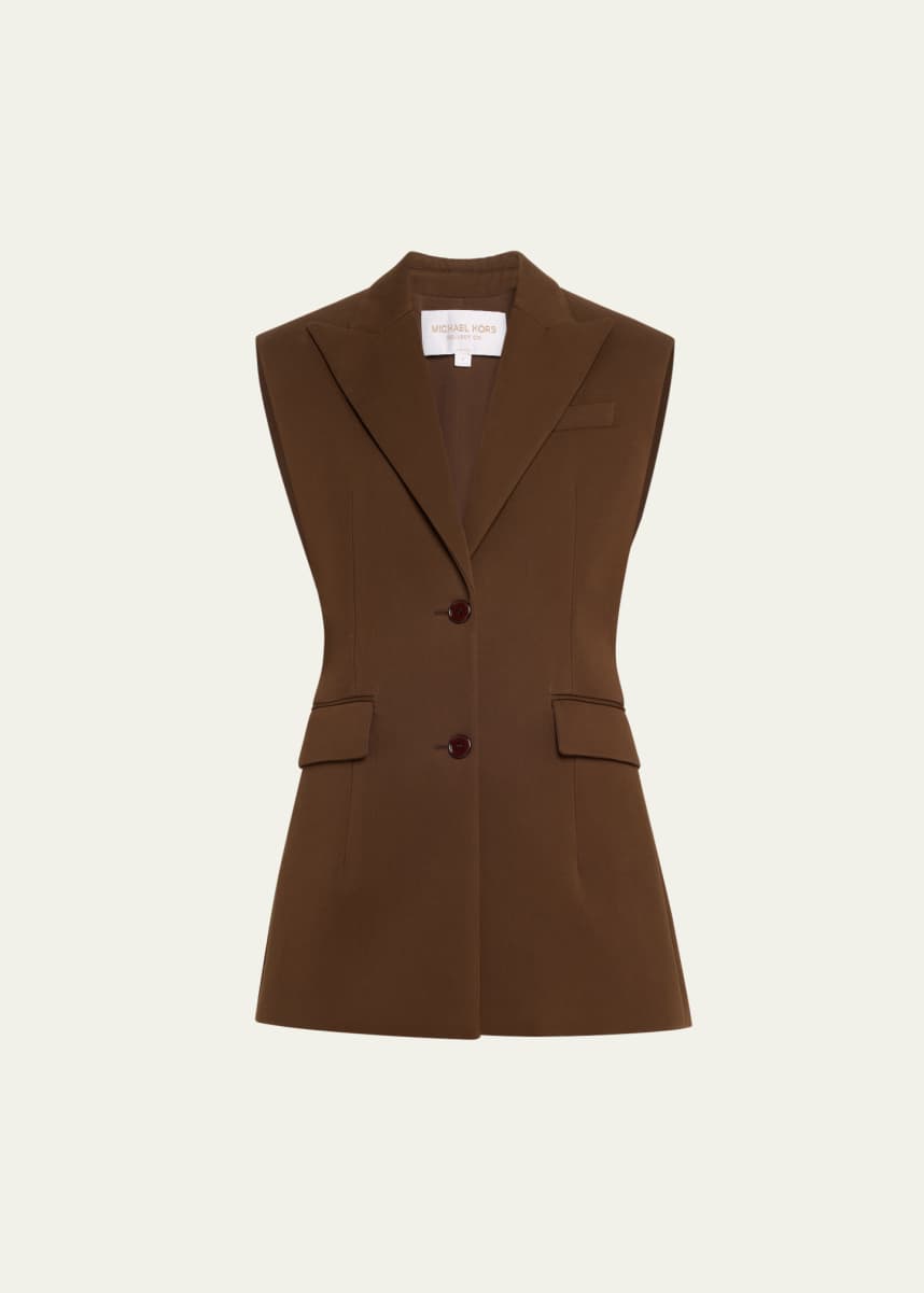 Michael Kors Collection Sleeveless Two Button Jacket