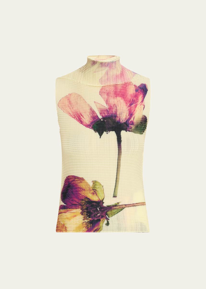 Issey Miyake Pressed Flora Pleats Top