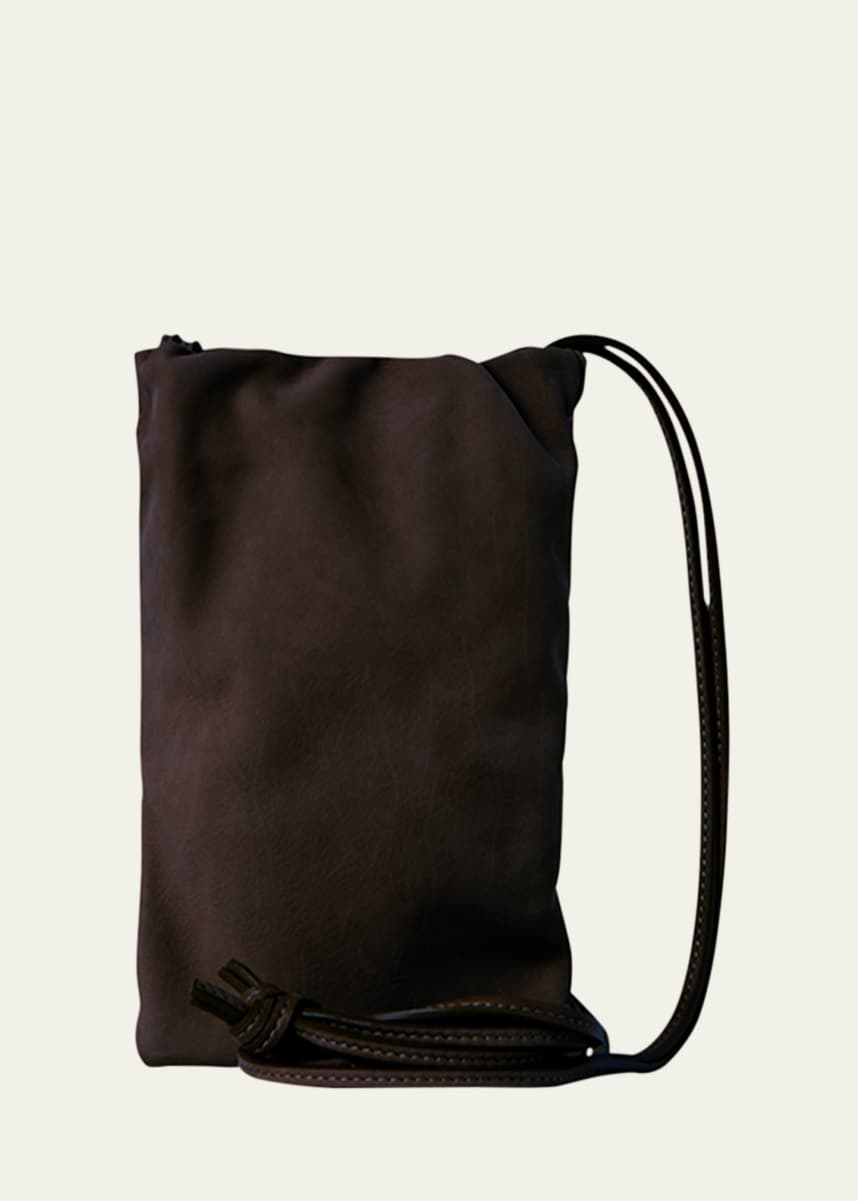 THE ROW Bourse Phone Case in Nubuck Leather