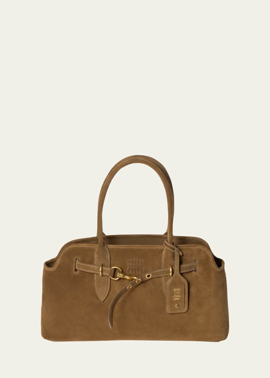 Miu Miu Aventure Suede Shoulder Bag