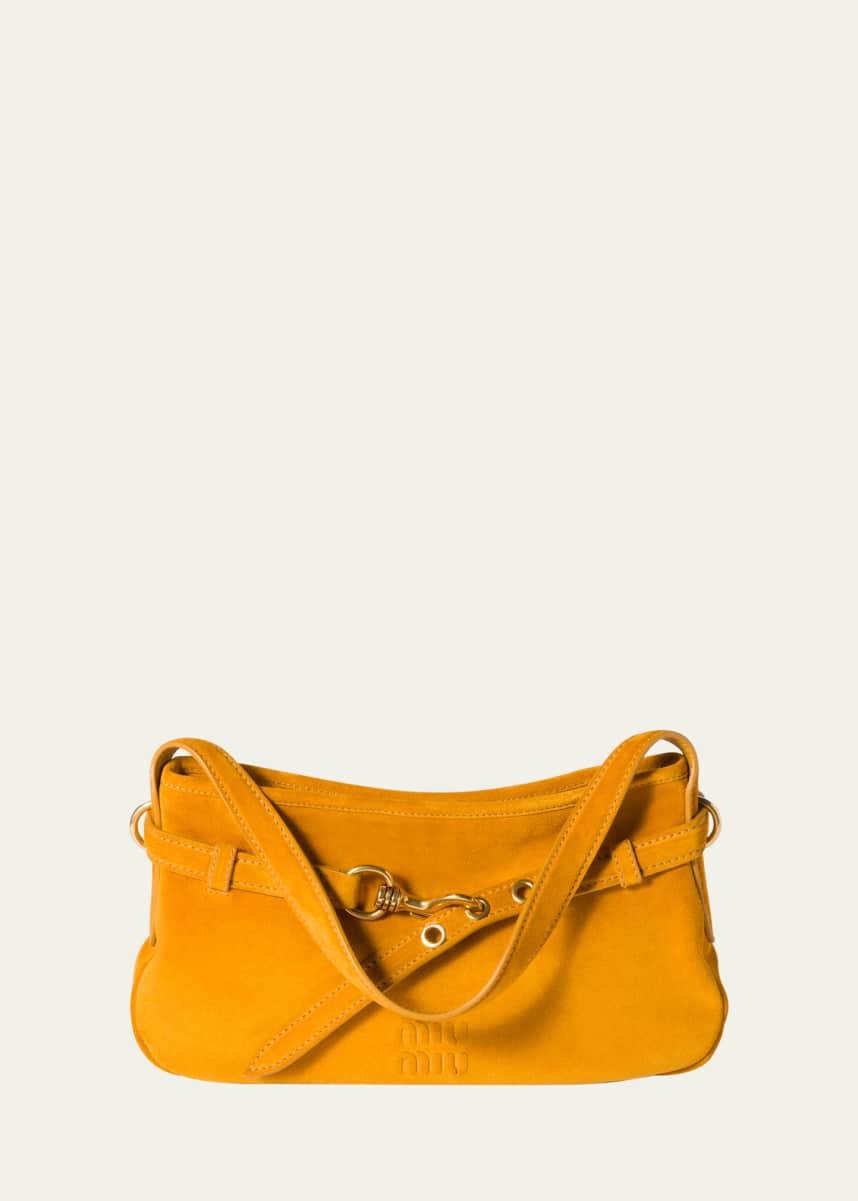 Miu Miu Aventure Medium Suede Shoulder Bag