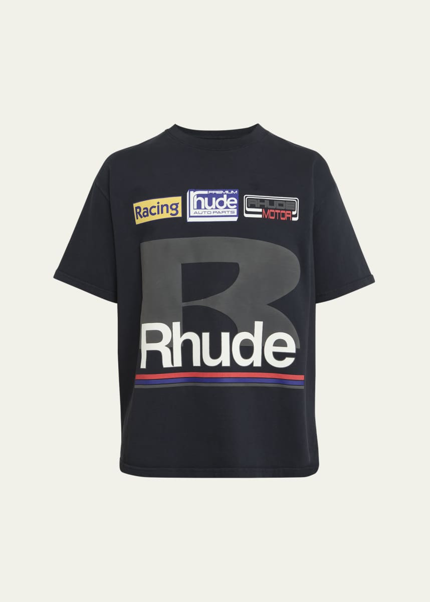 Rhude Men's Racing Patch-Print T-Shirt