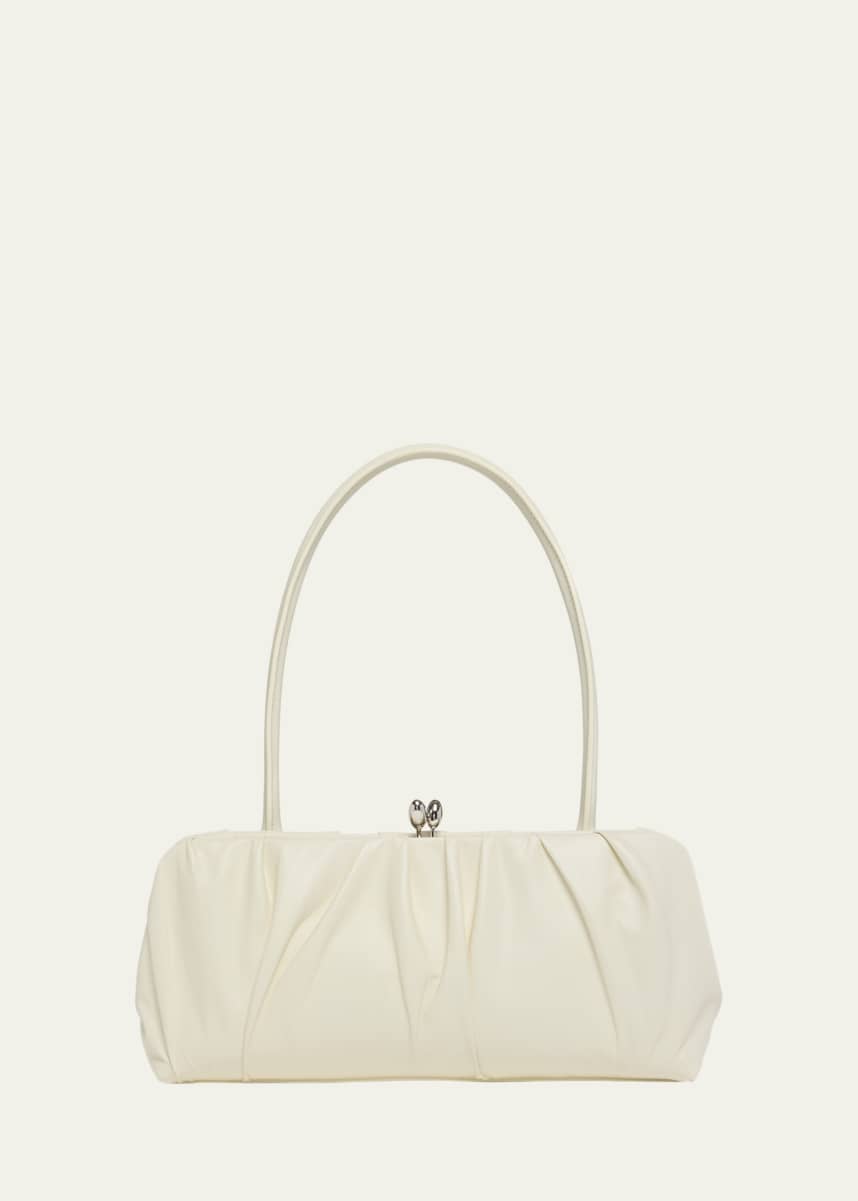 Jil Sander Goji Small Pleated Calfskin Shoulder Bag