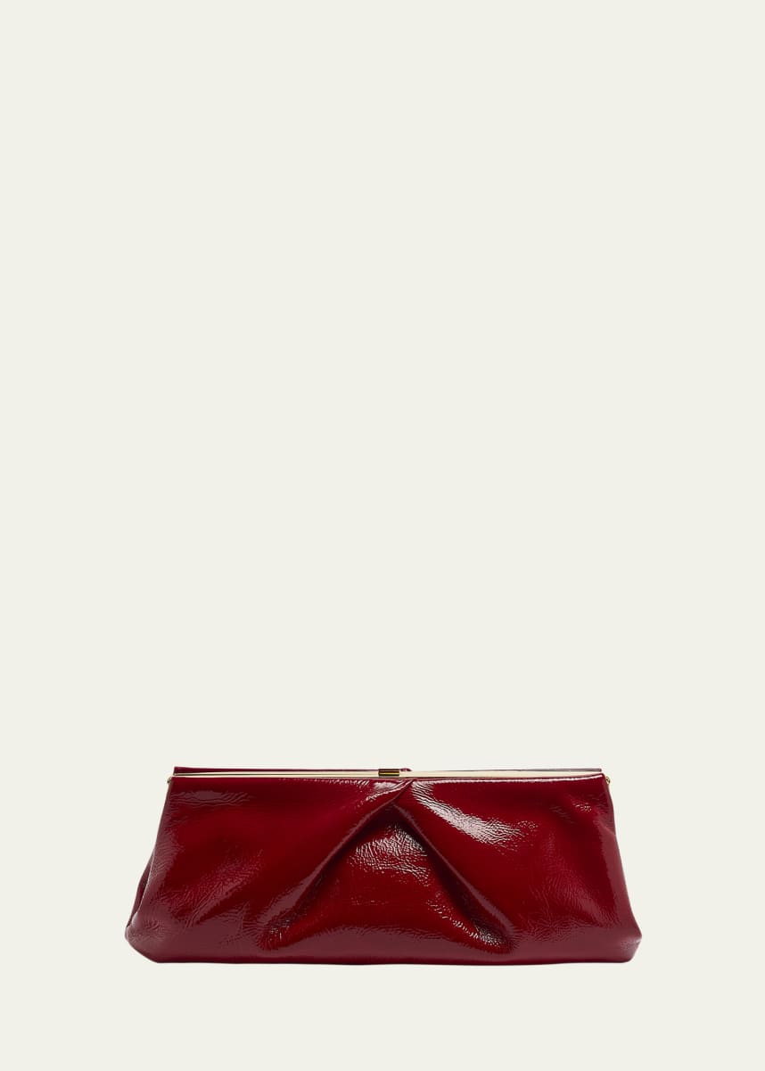 Dries Van Noten Crisp Patent Leather Long Clutch Bag