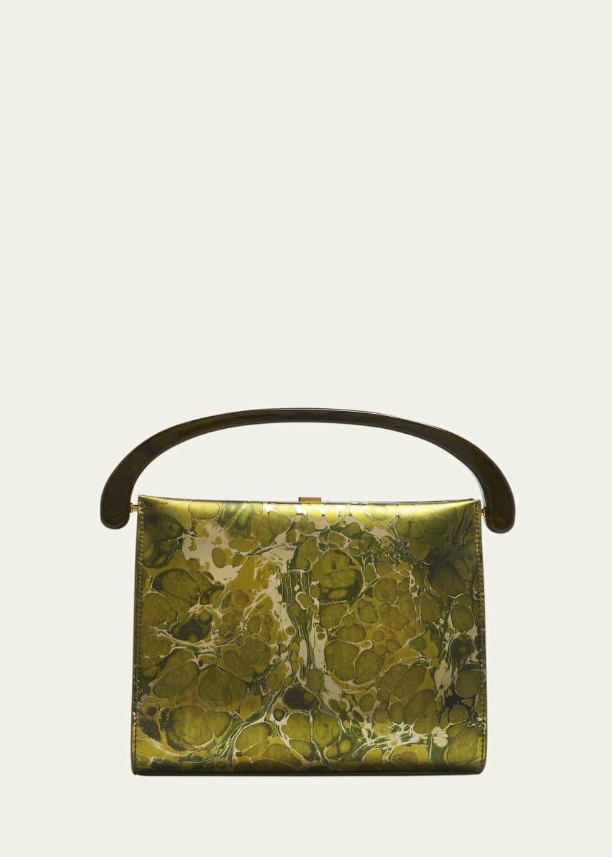 Dries Van Noten Crisp Printed Top-Handle Bag