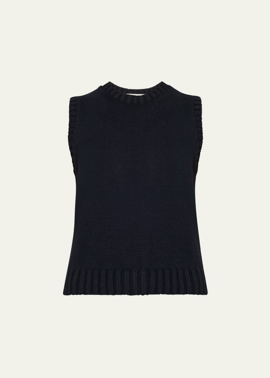 HIGH SPORT Linda Crewneck Cotton Sweater Vest