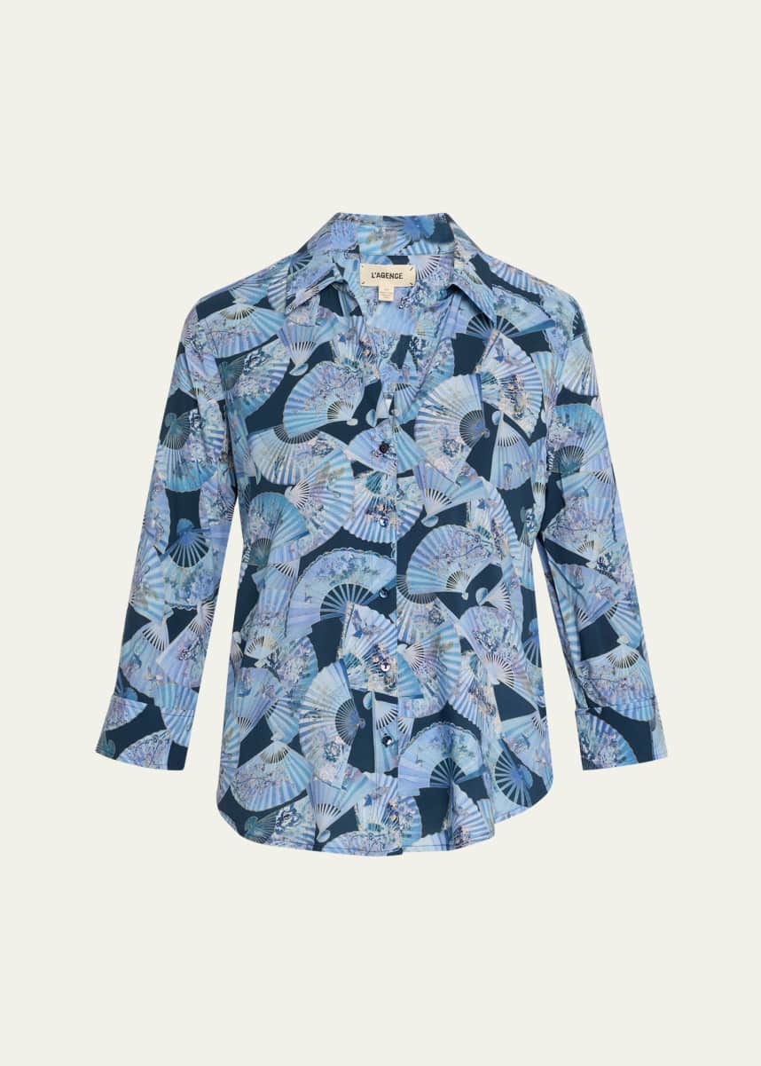 L'Agence Camille Button-Front Blouse