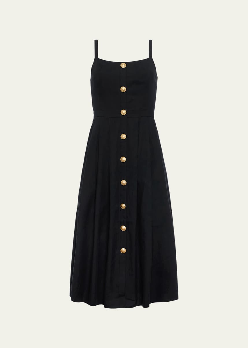 L'Agence Esmeralda Sleeveless Midi Dress