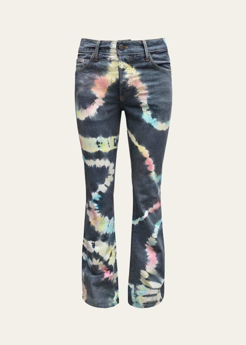 Cout De La Liberte Men's Jimmy Tie-Dye Flare Jeans