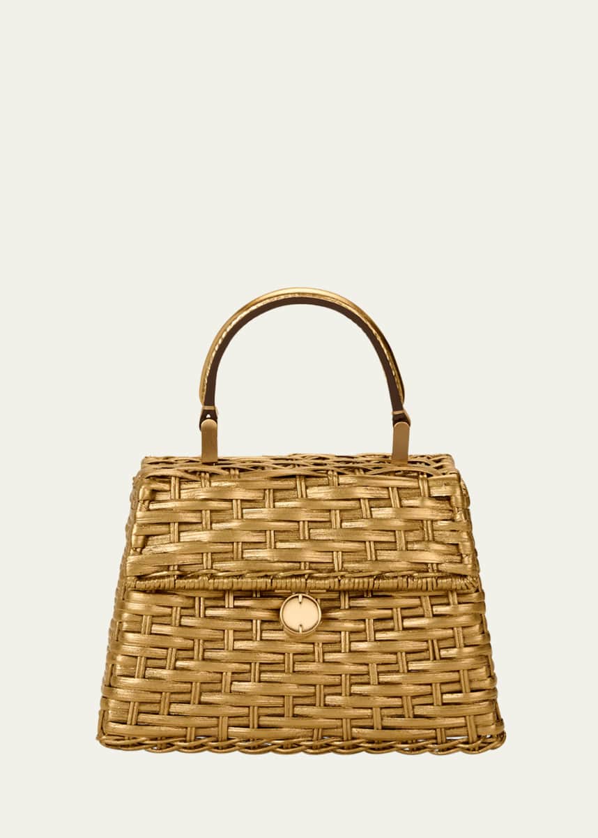 Cult Gaia Sybil Nano Metallic Woven Crossbody Bag