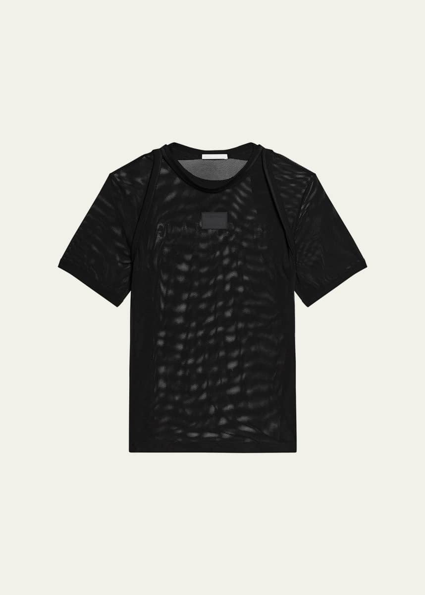 Helmut Lang Men's Sheer Stretch Mesh T-Shirt