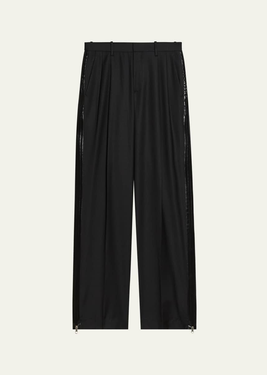 Helmut Lang Men's Zip Double-Pleated Trousers