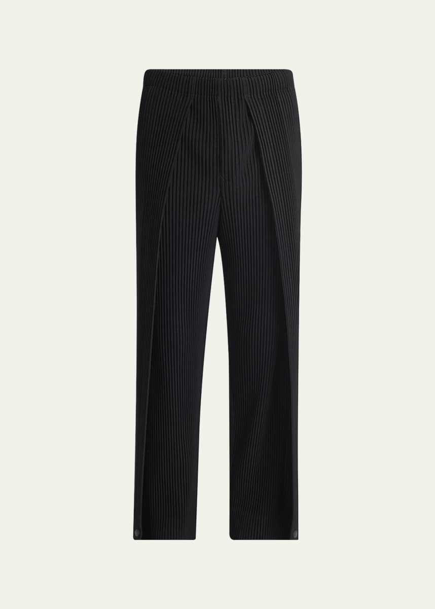 Homme Plisse Issey Miyake Men's Pleated Straight-Leg Pants