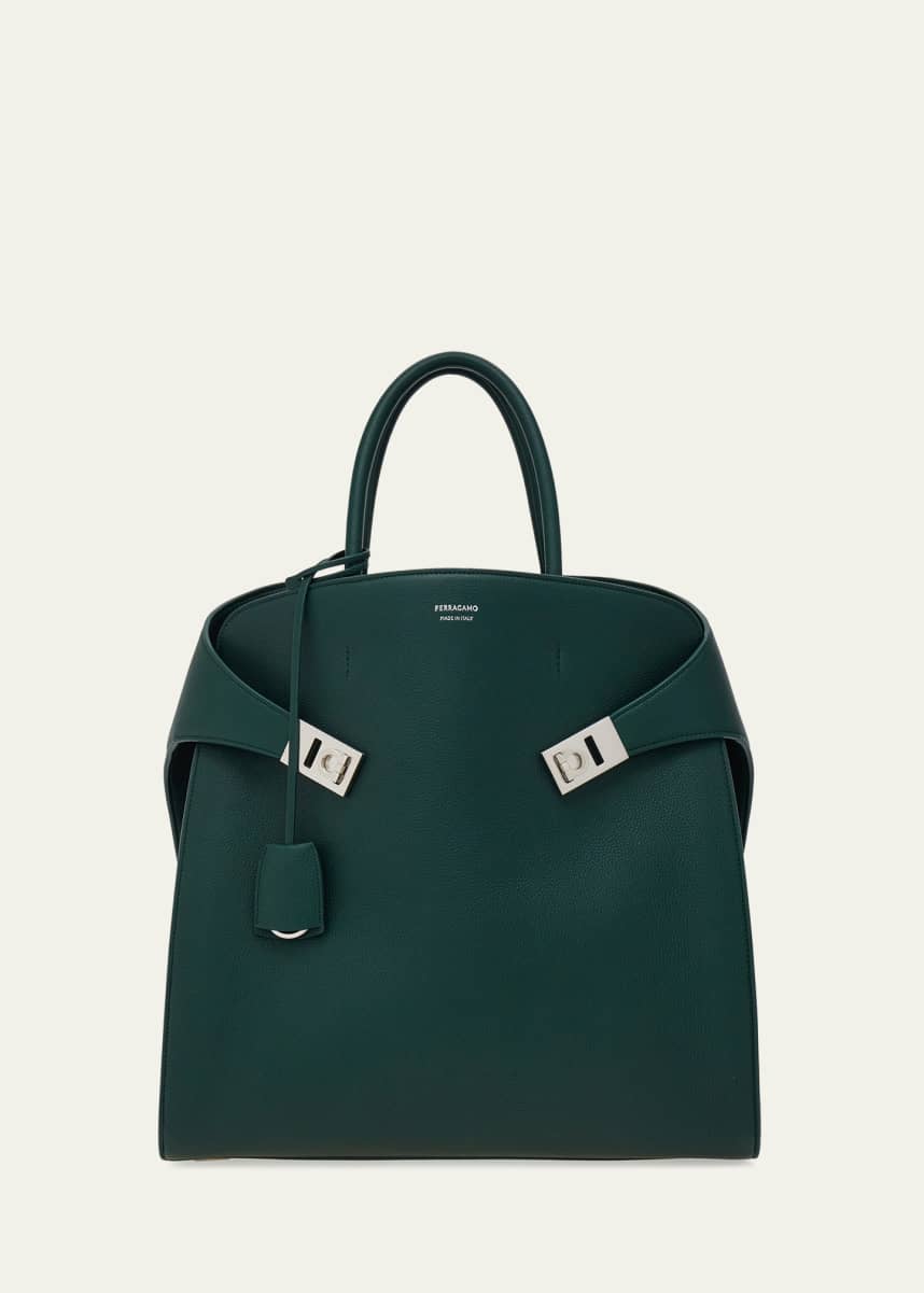 Ferragamo Men's Hug Leather Tote Bag