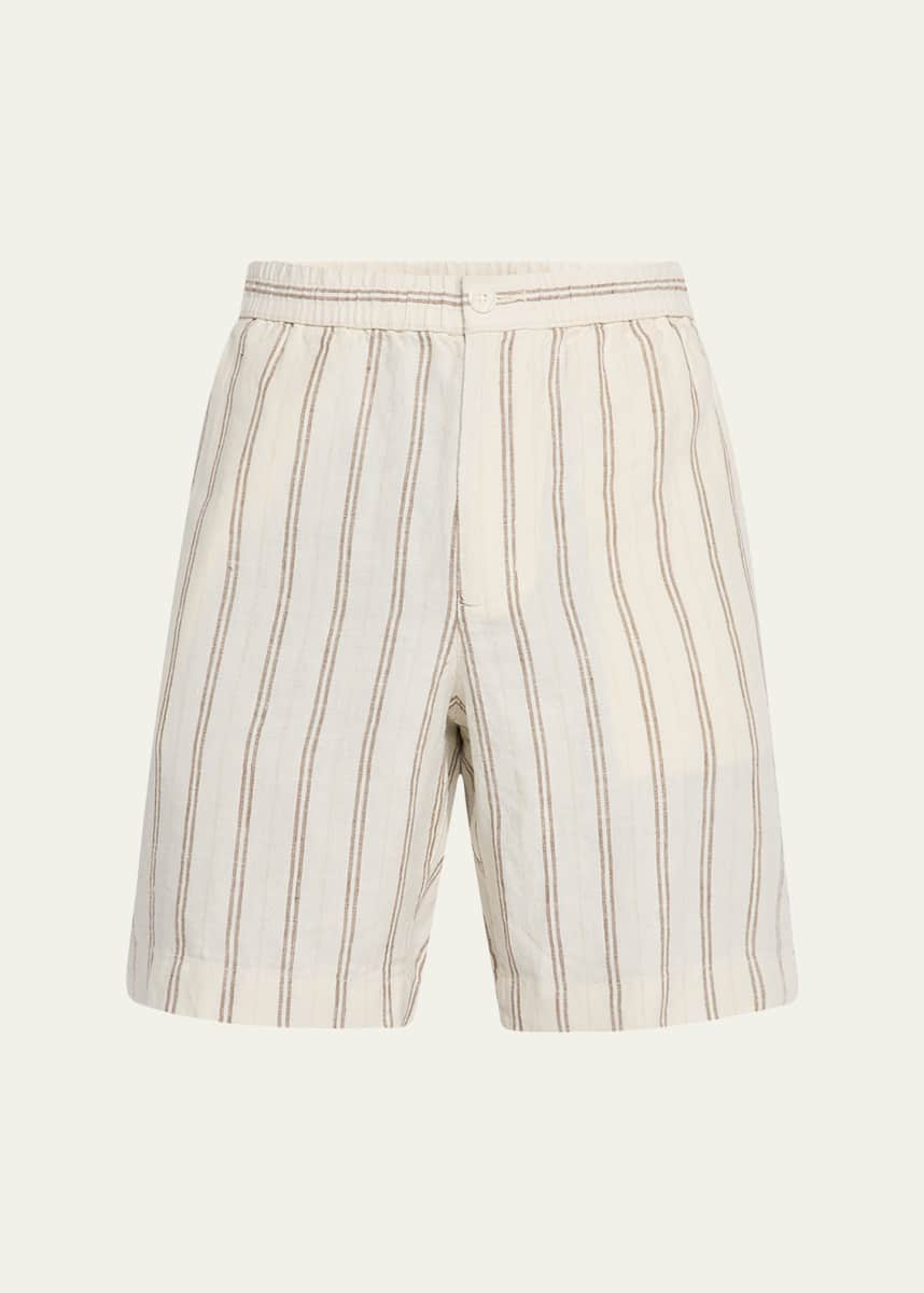 Vince Men's Mesa Stripe Hemp Beach Shorts