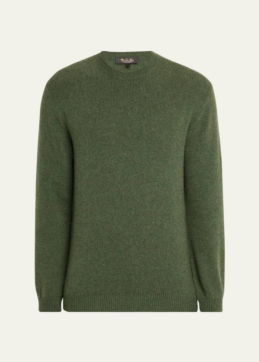 Loro Piana Men's Fobello Baby Cashmere Crewneck Sweater
