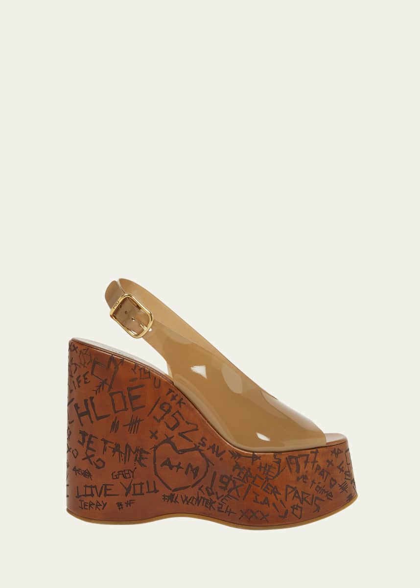 Chloe Maxime Jelly Slingback Platform Sandals