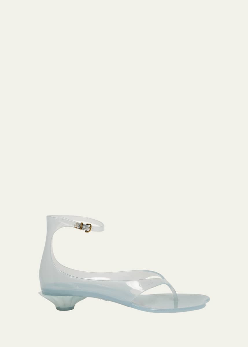 Chloe Jelly Thong Ankle-Strap Sandals