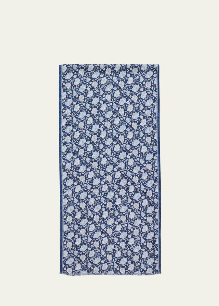 Rosi Collection Men's Silk Double-Face Scarf
