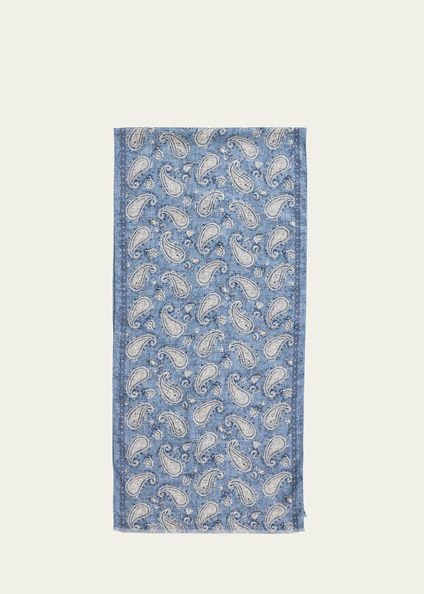 Rosi Collection Men's Double-Face Silk Scarf