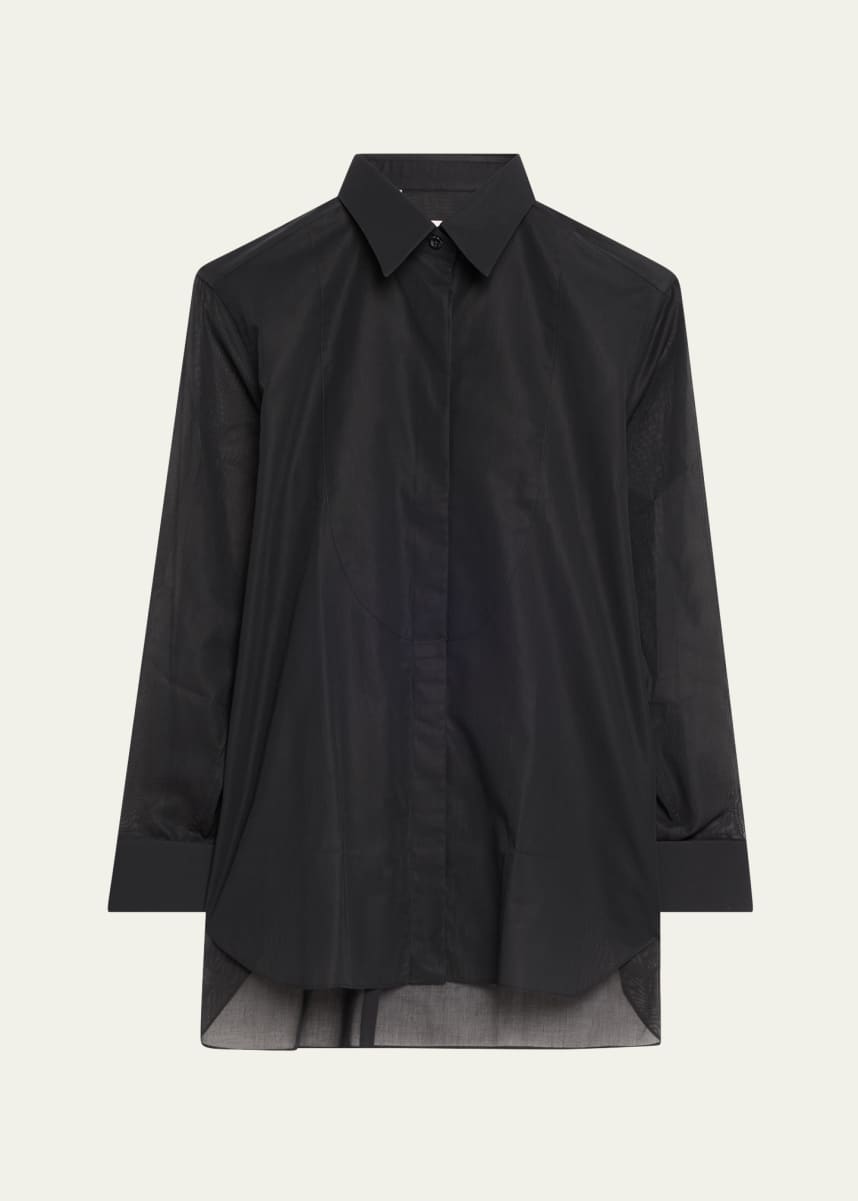 Brioni French Cuff Evening Shirt with Plastron