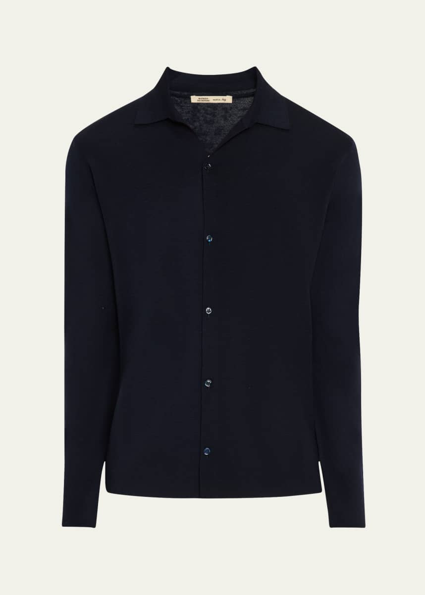 Baldassari Men's Wool Knit Overshirt
