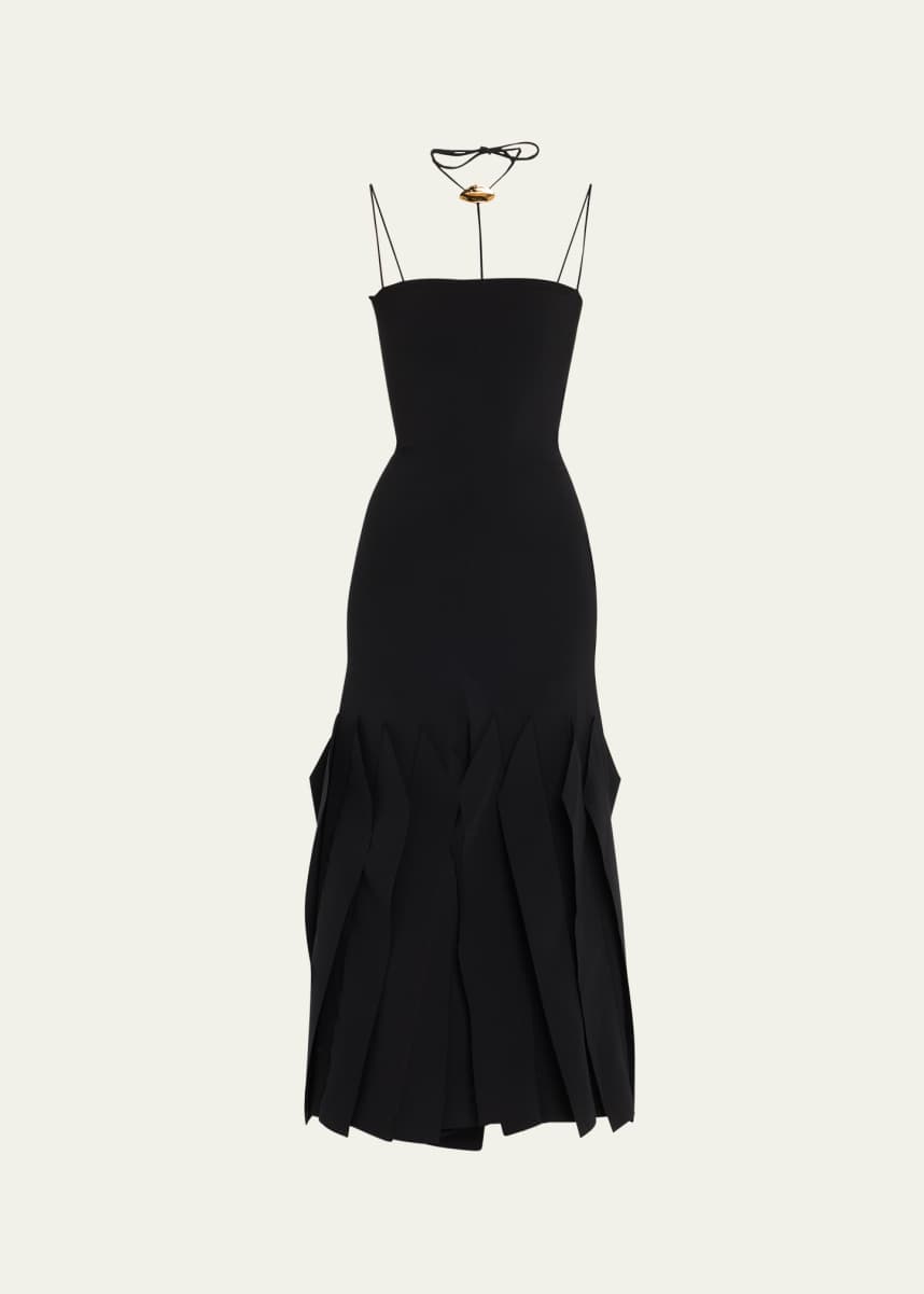 A.W.A.K.E. MODE Lip Choker Midi Dress