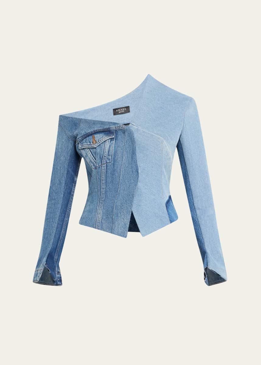 A.W.A.K.E. MODE Upcycled Denim Jacket