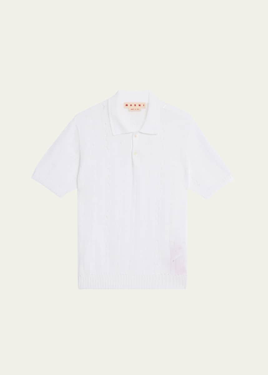 Marni Men's Openwork Polo Shirt