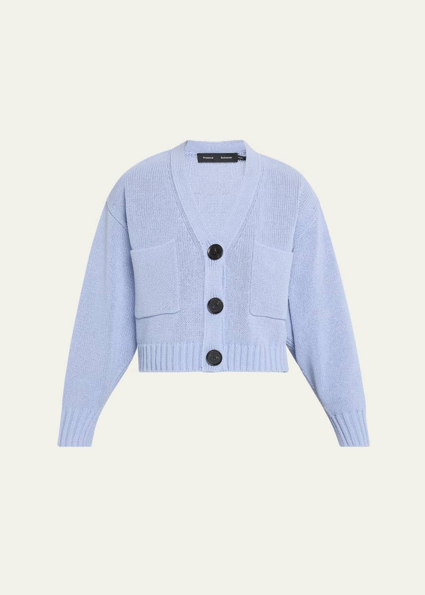 Proenza Schouler Sofia Cropped Cotton Knit Cardigan