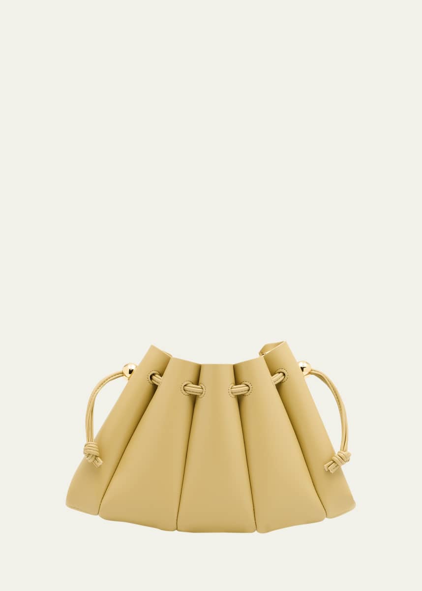 THEMOIRE Dafne Pleated Vegan Fabric Crossbody Bag