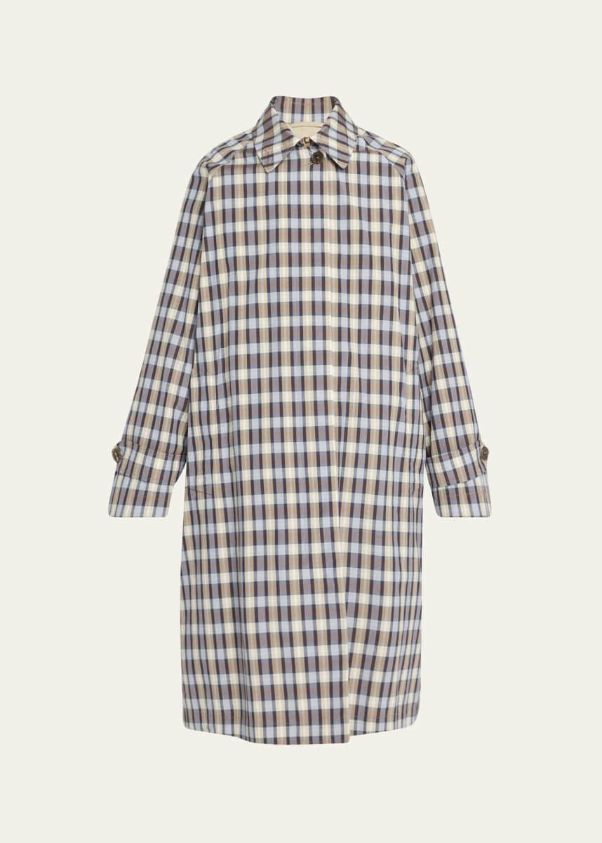 THE ROW Tavishina Check Long Coat