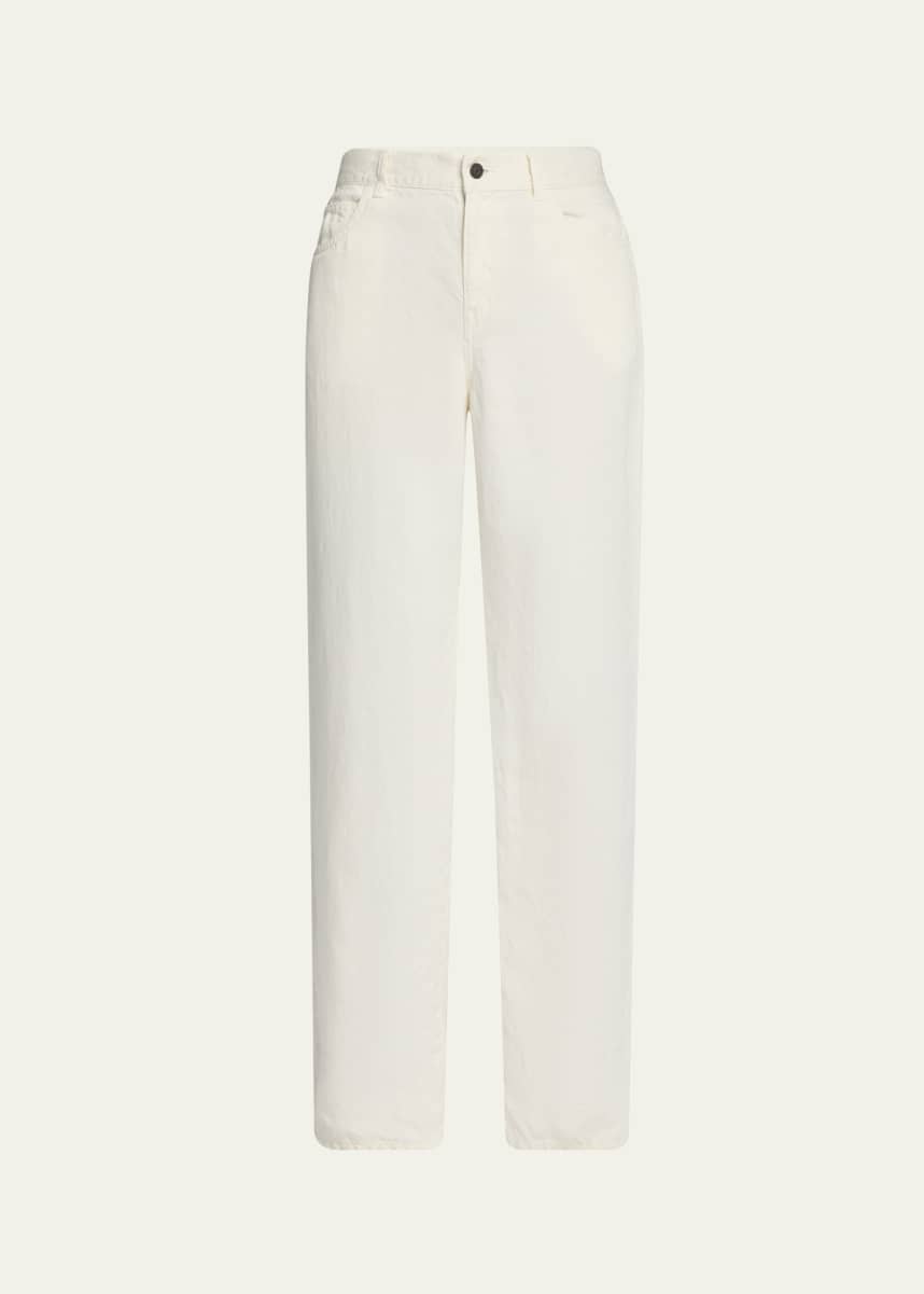 THE ROW Eglitta Straight-Leg Linen Jeans