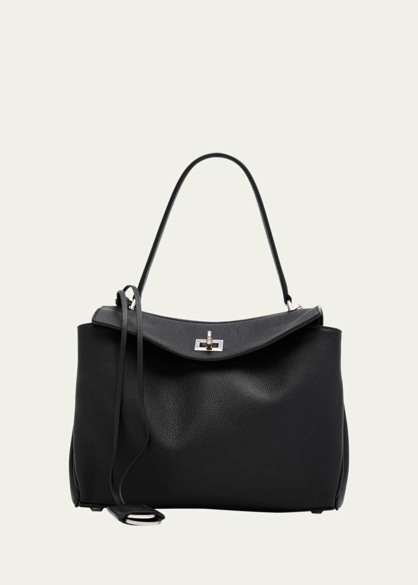 ハンドバッグ BALENCIAGA Woman Handbag Black 7897792ABV5 1000 Balenciaga Small Black Crocodile Embossed East West