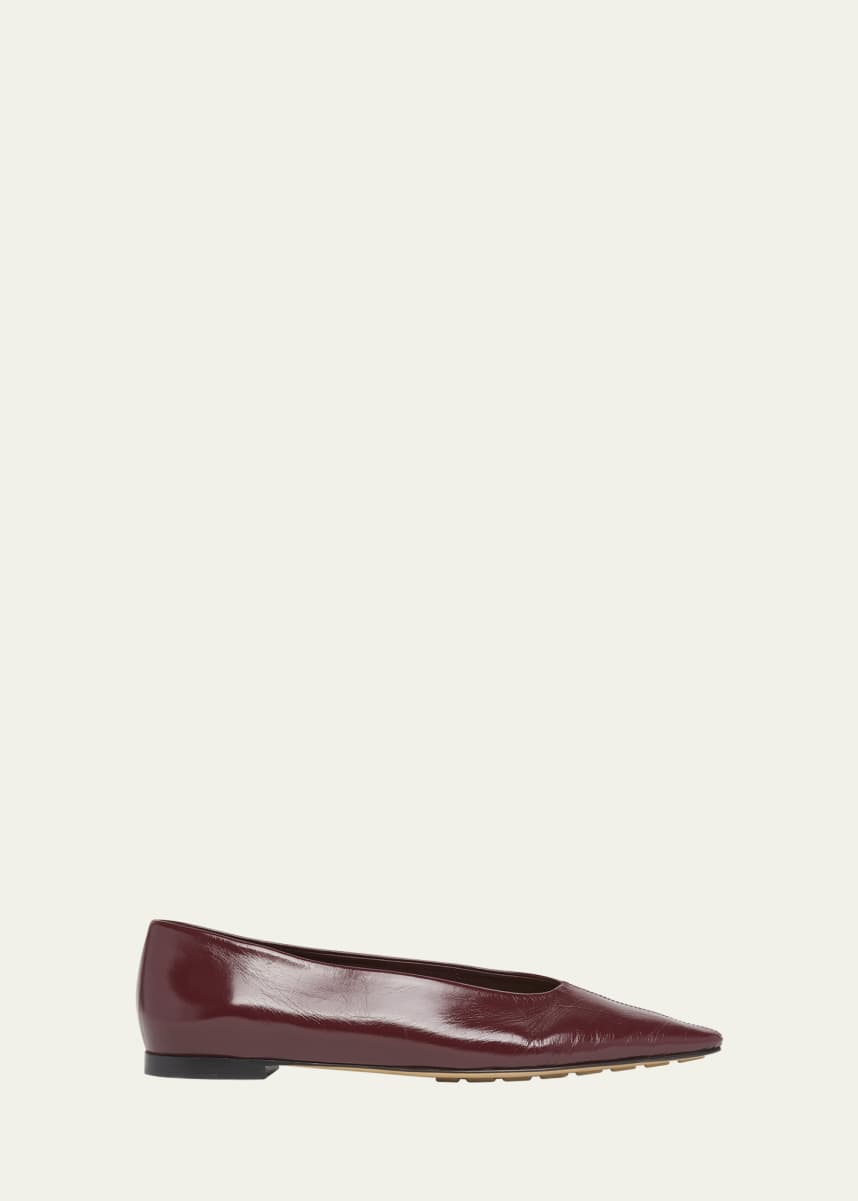 Bottega Veneta Sofia Pointed Leather Ballet Flats