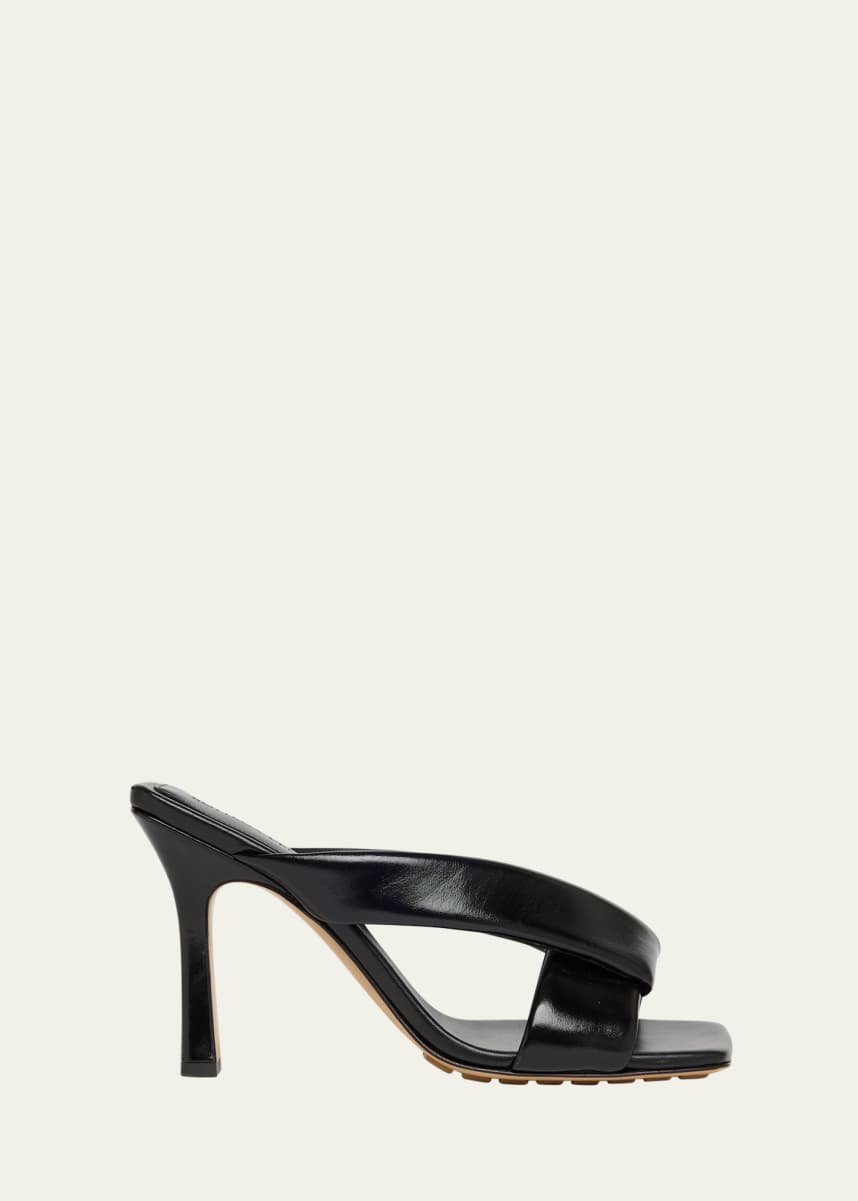 Bottega Veneta Criss Cross Padded Leather Slide Sandals