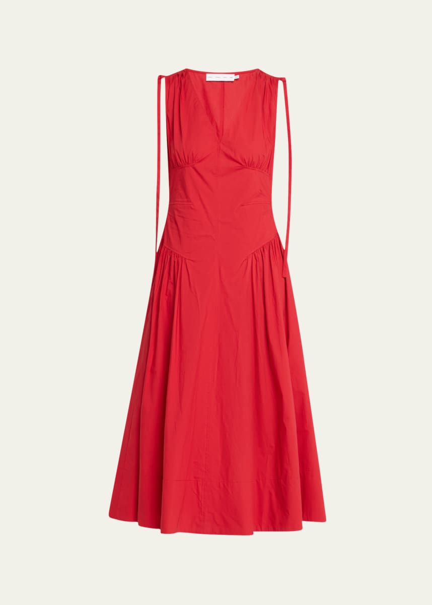 Proenza Schouler White Label Clayton Poplin Drop-Waist Dress