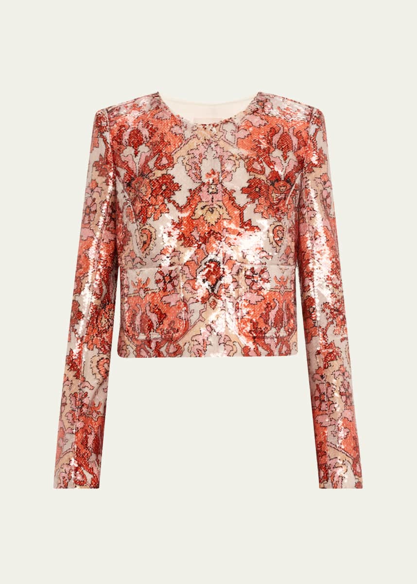 Cinq a Sept Aspen Sequined Damask Jacket